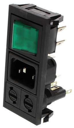 Bulgin Power - BZV03/Z0000/09 - Bulgin Power Ƕʽ C14 IEC ͷ BZV03/Z0000/09, 10A, 250 V 		