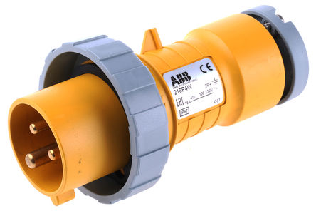 ABB - 2CMA166458R1000 - 216P4W - ABB Tough & Safe ϵ ɫ 2P+E ҵԴ °װ ͷ 2CMA166458R1000 - 216P4W, 16A, 100  130 V, IP67		