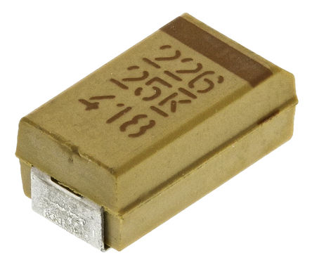 KEMET - T491C226K025AT - KEMET T491 ϵ 22F 10% SMD  T491C226K025AT, 25 V ֱ, C װ, 1 ESR, +125C		
