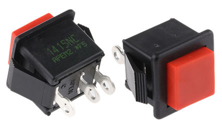 Apem - 1415NC RED - Apem 1415NC RED ɫ ˲ ˫ - / 尲װ ť, 2 A@ 250 V 		