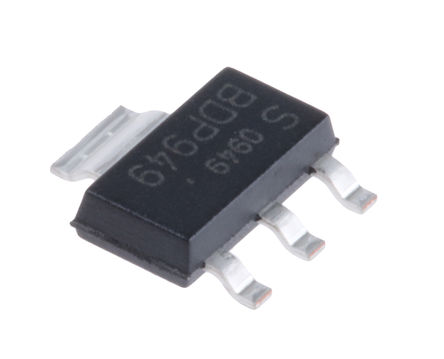 Infineon - BDP949 - Infineon BDP949 , NPN , 3 A, Vce=60 V, HFE:25, 100 MHz, 3 + Tab SOT-223װ		