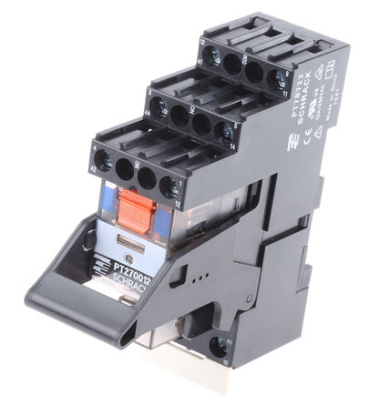 TE Connectivity - PT2L7LB2 8-1415534-7 - TE Connectivity PT2L7LB2 8-1415534-7 ˫˫ DIN Rail Ǳ̵, 12 A, 12V dc		