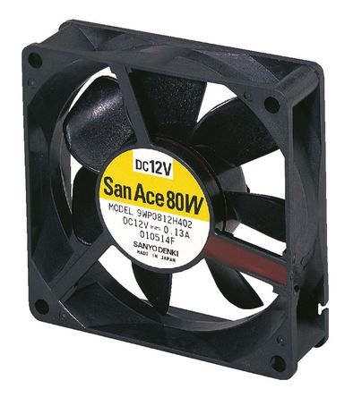 Sanyo Denki - 9WP0924F401 - Sanyo Denki WP ϵ 1.92W 24 V ֱ  9WP0924F401, 74.5m3/h, 2650rpm, 92 x 92 x 25mm		