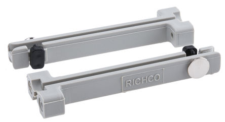 Richco - VMCG2-065-PBK - Richco VMCG2-065-PBK 垂直安装 印刷电路板卡导轨, 65mm长, 最厚1.6mm		