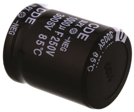 Cornell-Dubilier - SLPX102M250E5P3 - Cornell-Dubilier SLPX ϵ 250 V ֱ 1000F ͨ  SLPX102M250E5P3, 20%ݲ, 149m(ֵ), +85C, E5װ		