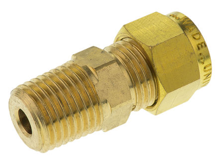 Wade - WU7063 - Wade 1/4in x 1/4 in BSPT  ֱ ͷ ͭ׽ͷ WU7063		