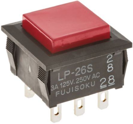Fujisoku - LP2S-26S-229-Z - Fujisoku LP2S-26S-229-Z ɫ On-(On) ˫˫ ɫLED 尲װ ť, 3 A@ 125/250 V 3 A@ 30 V ֱ		