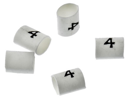 TE Connectivity - TRSA-1019/C/1/4 - TE Connectivity 100װ ɫ ̶ ±ʶ TRSA-1019/C/1/4, 1  3mmֱ, ӡ"4"ͼ		