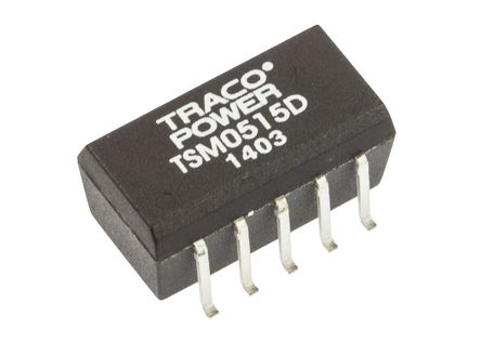 TRACOPOWER - TSM 0515D - TRACOPOWER TSM ϵ 1W ʽֱ-ֱת TSM 0515D, 4.5  5.5 V ֱ, 15V dc, 30mA, 1kV dcѹ, 79%Ч, SOIC 18װ		