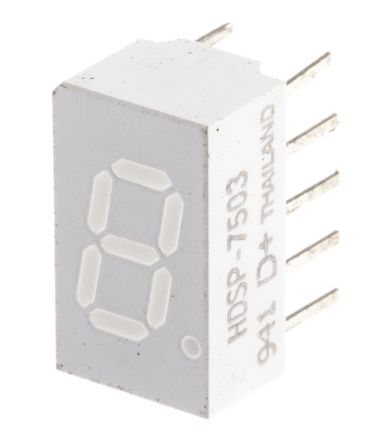 Broadcom - HDSP-7503-CD000 - Broadcom 1ַ 7  ɫ LED  HDSP-7503-CD000, 5.4 mcd, ҲС, 7.6mmַ, ͨװװ		