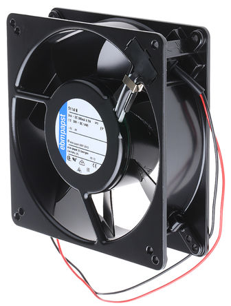 ebm-papst - 5114N - ebm-papst 5100N ϵ 9.5W 24 V ֱ  5114N, 250m3/h, 2900rpm, 135 x 135 x 38mm		