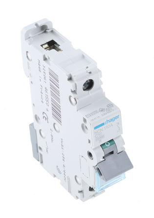 Hager - NCN110A - Hager Invicta NCN ϵ 1 10 A MCB NCN110A, 10 kA Ͽ, C բ		