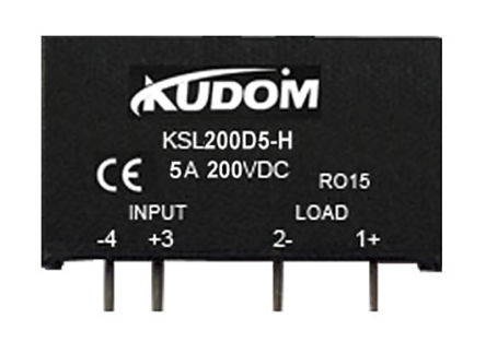 Kudom - KSL200D5-H - Kudom KSL200D5-H PCB（印刷电路板）安装 固态继电器, 5A, 28V dc		