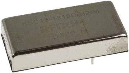 Recom - REC15-1215S/H2/M - Recom REC15 ϵ 15W ʽֱ-ֱת REC15-1215S/H2/M, 9  18 V ֱ, 15V dc, 1A, 2kV dcѹ, 85  86%Ч		