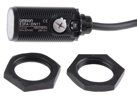 Omron - E3FADN112M - Omron 100 mm ɫ LED Դ Բ״  紫 E3FADN112M, NPN, Ԥߵ, IP67, IP69K		