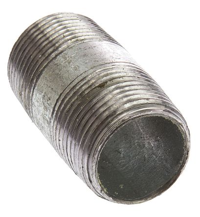 RS Pro - BARREL NIPPLE GALVANISED 1" - RS Pro BARREL NIPPLE GALVANISED 1" ɶͷ Ͳƽͷ, 1 in BSPT  (ͷ1), 1 in BSPT  (ͷ2)		