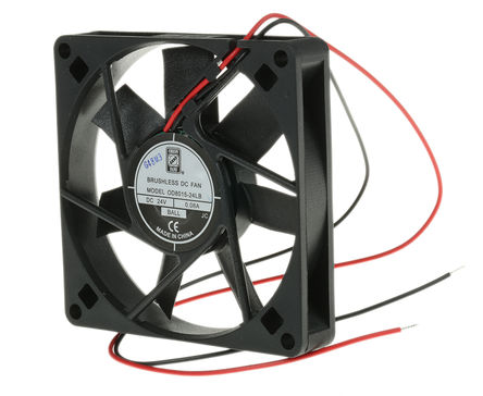RS Pro - OD8015-24LB - RS Pro OD8015 ϵ 2.4W 24 V ֱ  OD8015-24LB, 32.3m3/h, 2000rpm, 80 x 80 x 15mm		