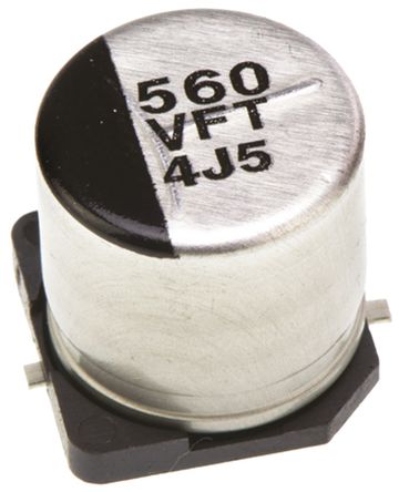 Panasonic - EEEFT1V561AP - Panasonic FT SMD ϵ 35 V ֱ 560F SMD  EEEFT1V561AP, 20%ݲ, 60m(ֵ), +105C, Gװ		
