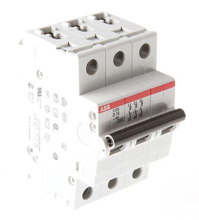 ABB - 2CDS253001R0161 - ABB System M Pro S200 ϵ 3 16 A MCB ΢Ͷ· 2CDS253001R0161, 6 kA Ͽ, D բ		