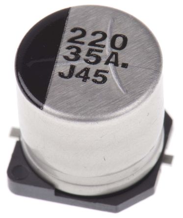 Panasonic - EEE1VA221P - Panasonic VS ϵ 35 V ֱ 220F SMD  EEE1VA221P, 20%ݲ, +85C		