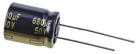 Panasonic - EEUFC1H681 - Panasonic FC  ϵ 50 V ֱ 680F ͨ  EEUFC1H681, 20%ݲ, 48m(ֵ), +105C		