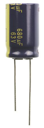 Panasonic - EEUFC1J681 - Panasonic FC  ϵ 63 V ֱ 680F ͨ  EEUFC1J681, 20%ݲ, 50m(ֵ), +105C		