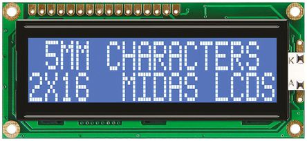 Midas - MC21605G6WD-BNMLW - Midas ͸ʽ ĸ LCD ɫʾ MC21605G6WD-BNMLW, LED, 216ַ		