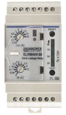 Broyce Control - ELRM44V-30 - Broyce Control ELRM ϵ 8 A ˲ʱʱ RCD  ELRM44V-30, 30  30000mAբ, DIN찲װ		