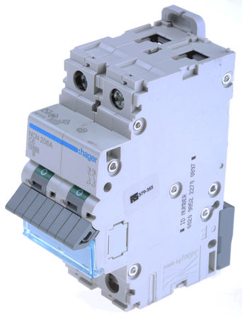 Hager - NCN206A - Hager Invicta NCN ϵ 2 6 A MCB NCN206A, 10 kA Ͽ, C բ		
