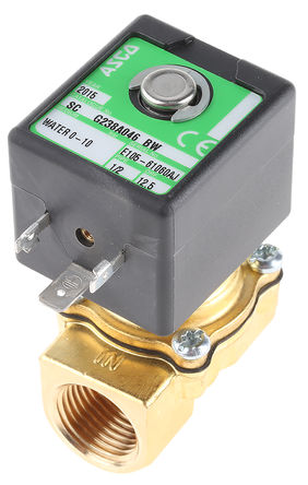 Asco - G238A046T6D2 - Asco 238 ϵ 2˿ ͭ ŷ G238A046T6D2, 10 bar, 1/2in˿, NC, 24 V ֱ		