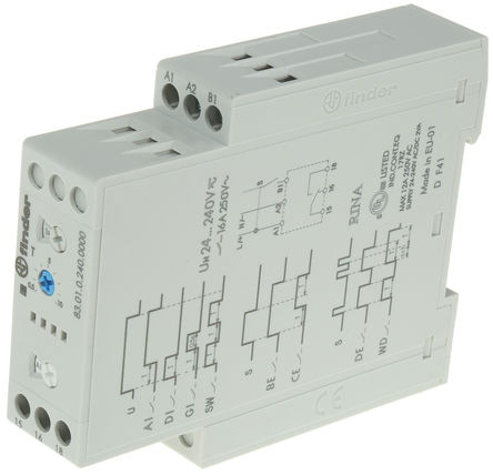 Finder - 83.01.0.240.0000 - Finder ๦ ʱ̵ 83.01.0.240.0000, 0.05-10 d0.05-10 h0.05-10 min0.05-10 s, ˫, 1, SPDT, 24  240 V /ֱ		