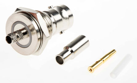 Amphenol - B6721E1-NT3G-5-50 - Amphenol 50 ֱ 尲װ ĸ BNC  B6721E1-NT3G-5-50, 0  6GHz, ѹ ˽, RG174/U, RG188 A/U, RG316/U, 		