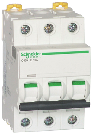 Schneider Electric - A9F38310 - Schneider Electric Acti 9 iC65L ϵ 3 10 A MCB A9F38310, 70 kA Ͽ, C բ		