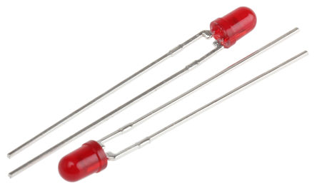 Broadcom - HLMP-1301-G0000 - Broadcom ɫ (626 nm ) LED HLMP-1301-G0000, 1.9 V, 3.4 mcd, 60 ӽ 3mm (T-1) ͨ		