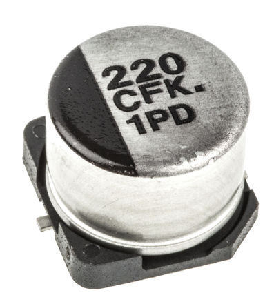 Panasonic - EEEFK1C221P - Panasonic FK SMD ϵ 16 V 220F SMD  EEEFK1C221P, 20%ݲ, 260m(ֵ), +105C, Eװ		