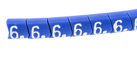 HellermannTyton - 901-10350 - HellermannTyton Helagrip ϵ 250װ װ Ϲ̶ ±ʶ 516-05008, 3.5mm, 3.3 mm, 1  3mmֱ, ӡ"6"ͼ		