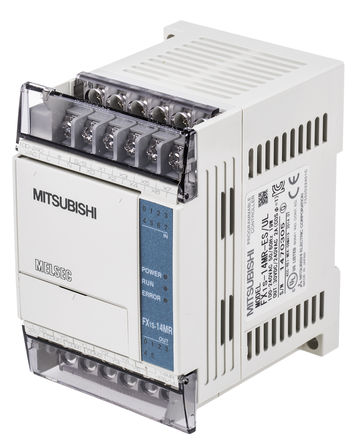Mitsubishi - FX1S-14MR-ES/UL - Mitsubishi FX1S ϵ PLC CPU FX1S-14MR-ES/UL, 2000 , 14 I/O ˿, DIN찲װ, 100  240 V 		
