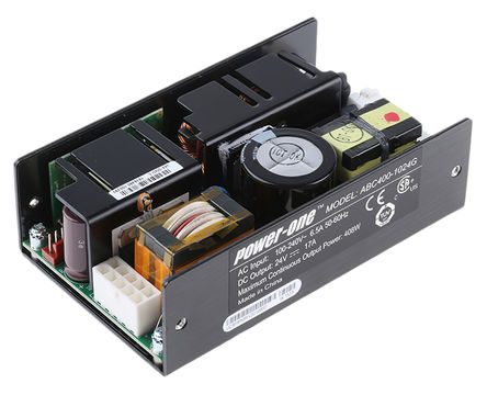 BEL POWER SOLUTIONS INC - ABC400-1024G - BEL POWER SOLUTIONS INC 408W  ǶʽģʽԴ SMPS ABC400-1024G, 90  264V ac, 24V dc, 17A, 89%Ч, ʽװ		