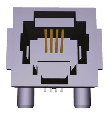 TE Connectivity - 5555077-2 - TE Connectivity 5555077 ϵ 6P· Cat3 ֱ  ĸ RJ14  5555077-2, PCB װ, ģ黯		