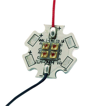 Intelligent LED Solutions - ILH-SO04-SIRE-SC201-WIR200. - ILS OSLON Signal PowerStar ϵ 4 ɫ Բ LED  ILH-SO04-SIRE-SC201-WIR200., 244 lm, 		