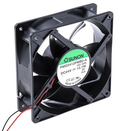 Sunon - PMD2412PMB2-A (2).GN - Sunon PMD ϵ 13.7W 24 V ֱ  PMD2412PMB2-A (2).GN, 289m3/h, 3800rpm, 120 x 38 x 120mm		