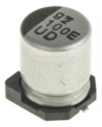 Nichicon - UUD1E101MCL1GS - Nichicon UD ϵ 25 V 100F SMD  UUD1E101MCL1GS, 20%ݲ, +105C, 5101-4װ		