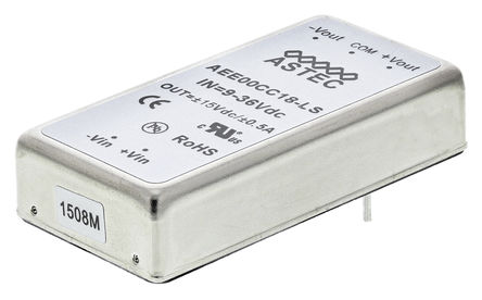 Artesyn Embedded Technologies - AEE00CC18-LS - Artesyn Embedded Technologies 15W ʽֱ-ֱת AEE00CC18-LS, 9  36 V ֱ, 15 V @ 0.5 A, -15 V @ 0.5 A		