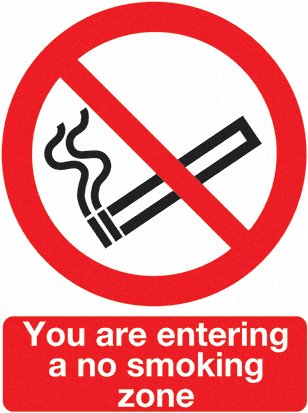 Signs & Labels - P150A/R - Signs & Labels P150A/R ɫ/ɫ/ɫ Ӣ  ֹǩ ““ No Smokingֹ̣, 300 x 400mm		