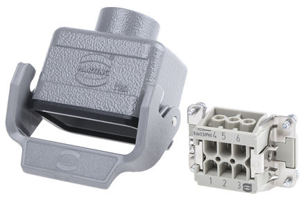 Harting - 09300061750+09330062701 - Harting Han E ϵ 6   󸺺ɵԴ׼ ׼ 09300061750+09330062701, PG13.5 Ƴߴ, 16A, 500 V		