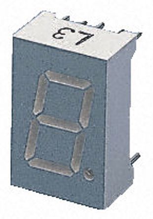 Broadcom - HDSP-A151 - Broadcom 1ַ 7  ɫ LED  HDSP-A151, 14 mcd, ҲС, 7.6mmַ, ͨװװ		