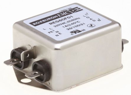 Roxburgh EMC - RES60F01 - Roxburgh EMC RES60 ϵ 1A 250 V , DC to 400Hz ̰װ RFI ˲ RES60F01, Fast-OnӶ		