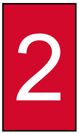 HellermannTyton - 901-10630 - HellermannTyton Ovalgrip ϵ 250װ װ Ϲ̶ ±ʶ 901-10630, 4.5mm, 1.8  6.3mmֱ, ӡ"2"ͼ		