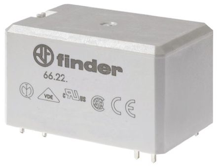 Finder - 66.22.9.024.0600 - Finder 66.22.9.024.0600 ˫ PCB װ Ǳ̵, 24V dc		