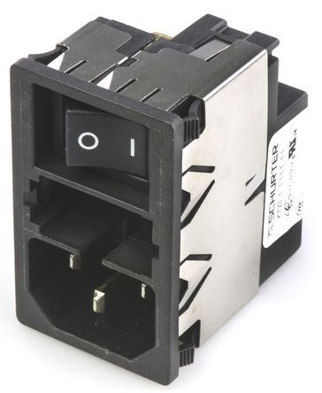 Schurter - KMF1.1111.11 - Schurter Ƕʽ C14 IEC ˲ ͷ KMF1.1111.11, Dual 5 x 20mm۶, Ӷ˽, 1A, 250 V 		